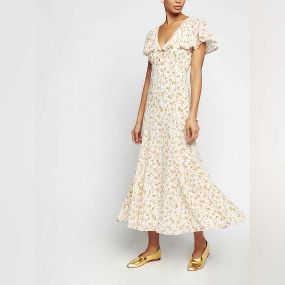 Reformation Bronwen midi dress size 10 - Picture 2 of 11